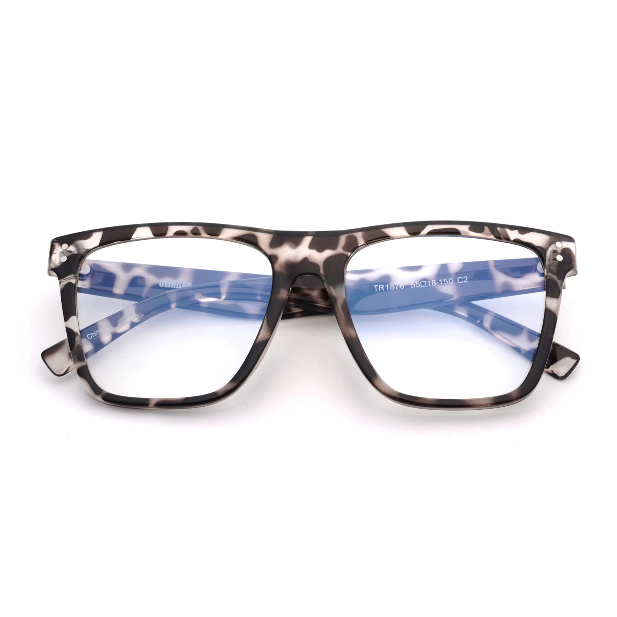 Glindar occhiali luce blu quadrati oversize donna TR