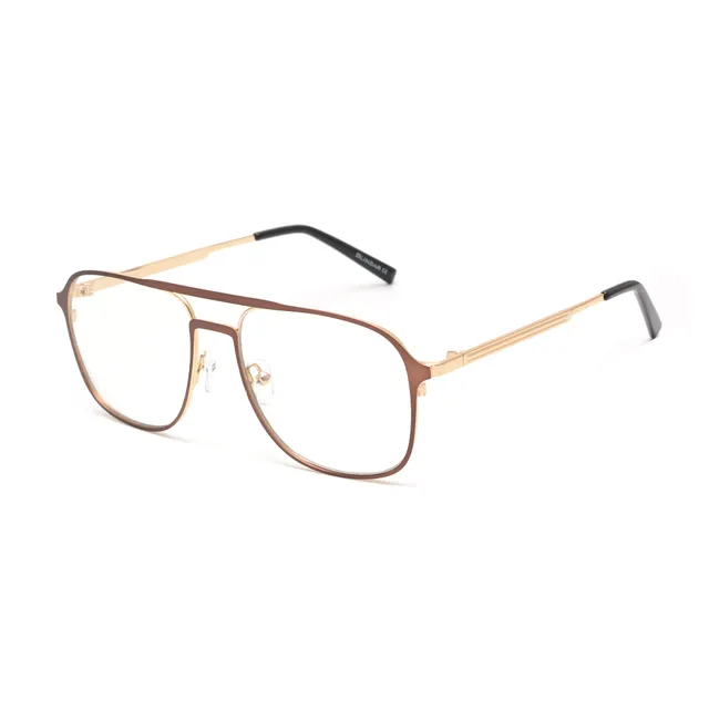 Glindar Occhiali Luce Blu Quadrati Donna Montatura Metallo