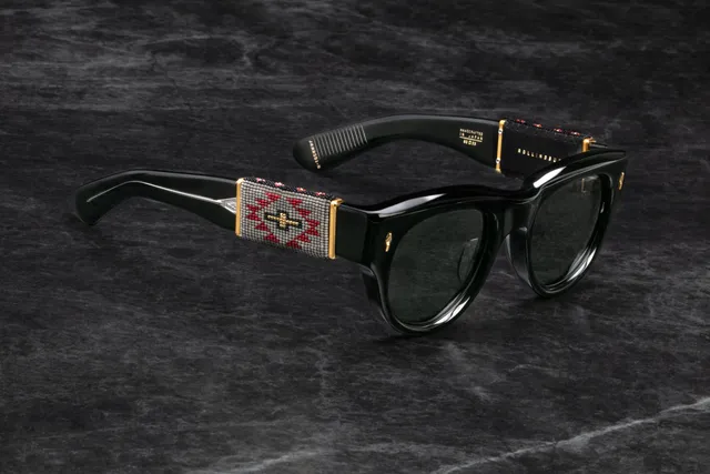 Jacques Marie Mage Beaded 1:1 #12 occhiali da sole Hematite CR39