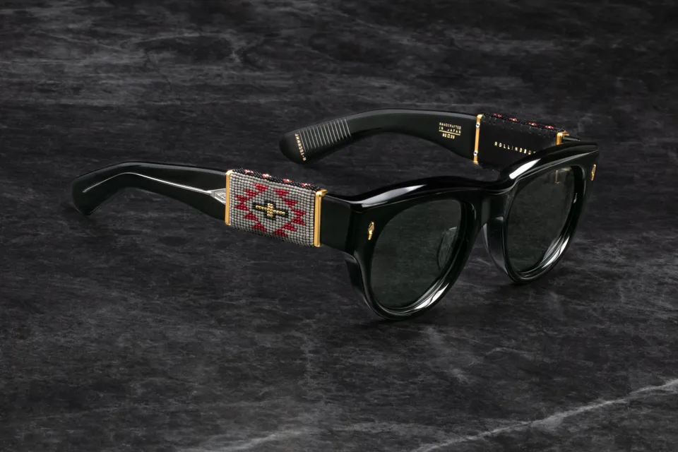 Jacques Marie Mage Beaded 1:1 #12 occhiali da sole Hematite CR39