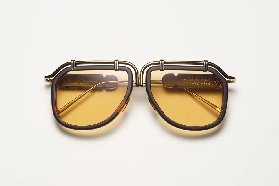 Jacques Marie Mage Newton occhiali da sole Havana acetato