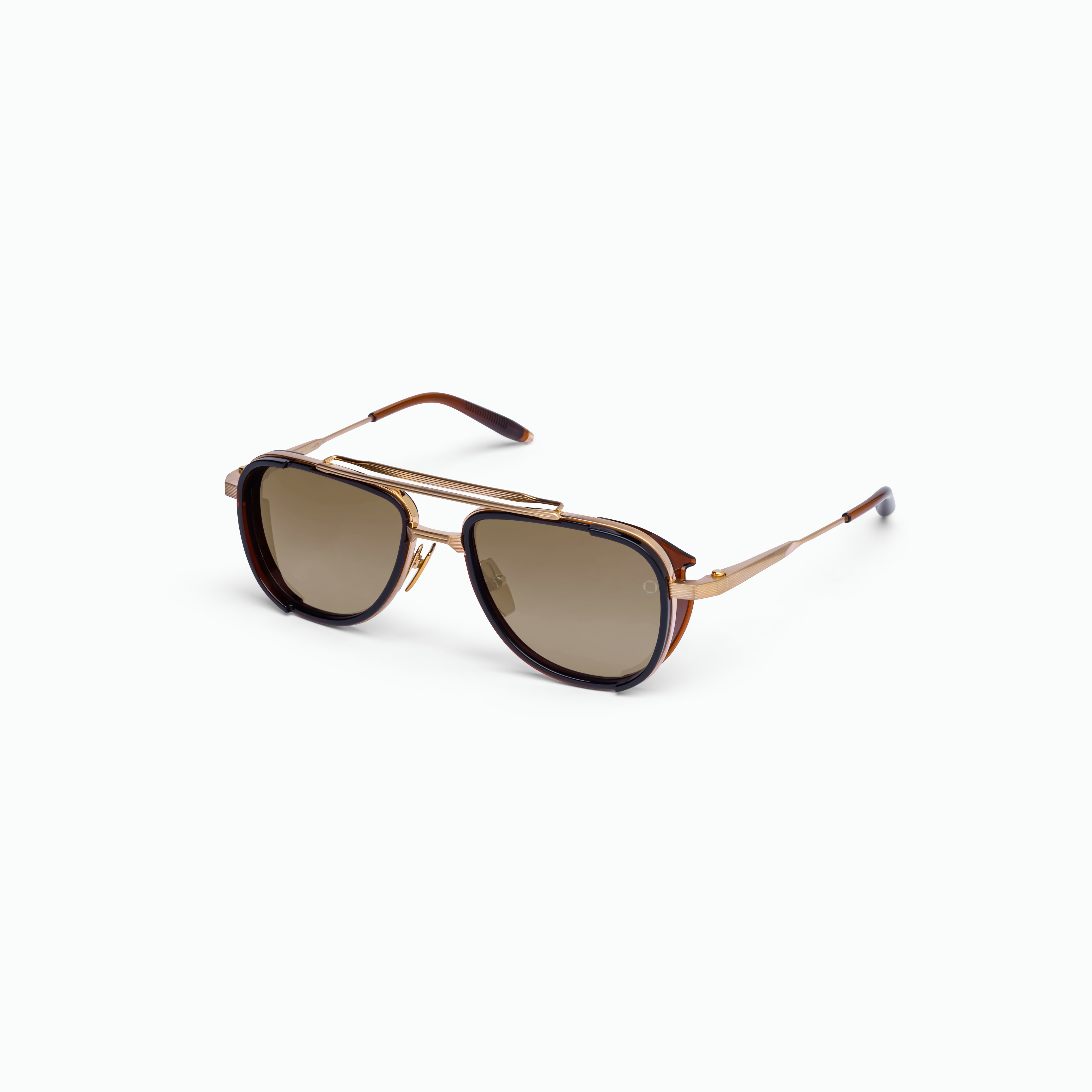 Akoni Spitzer occhiali da sole Brushed Gold triplo ponte