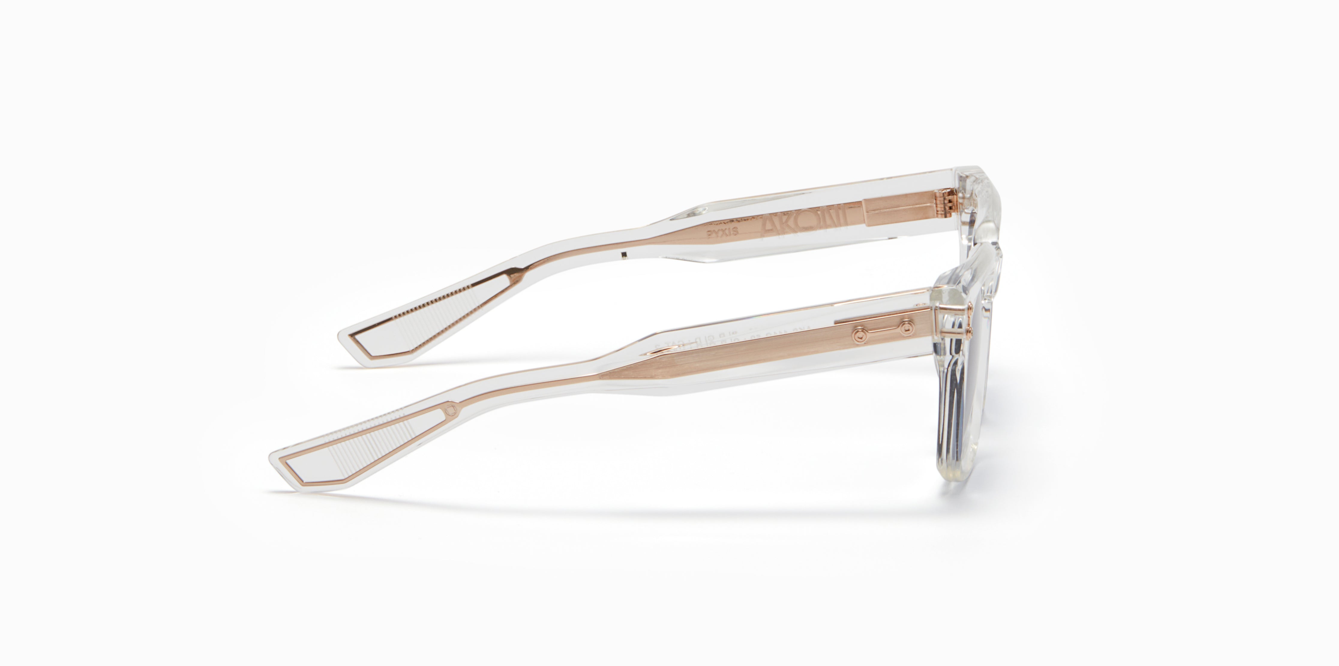 Akoni Horizon Pyxis occhiali da sole Crystal Clear acetato