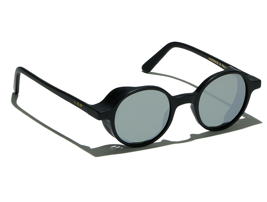 L.G.R Reunion Explorer occhiali da sole Black Matt specchiati