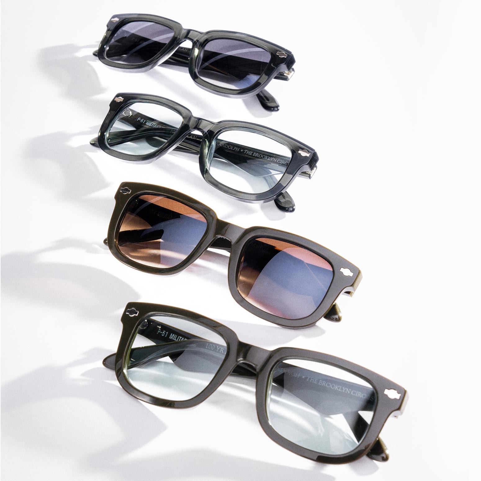 Randolph P-51 occhiali da sole acetato verde regular non polarizzate