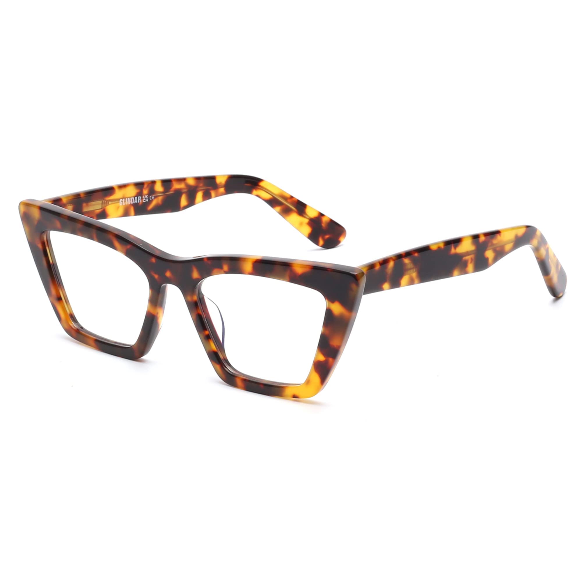 Glindar occhiali luce blu cat eye neri in acetato