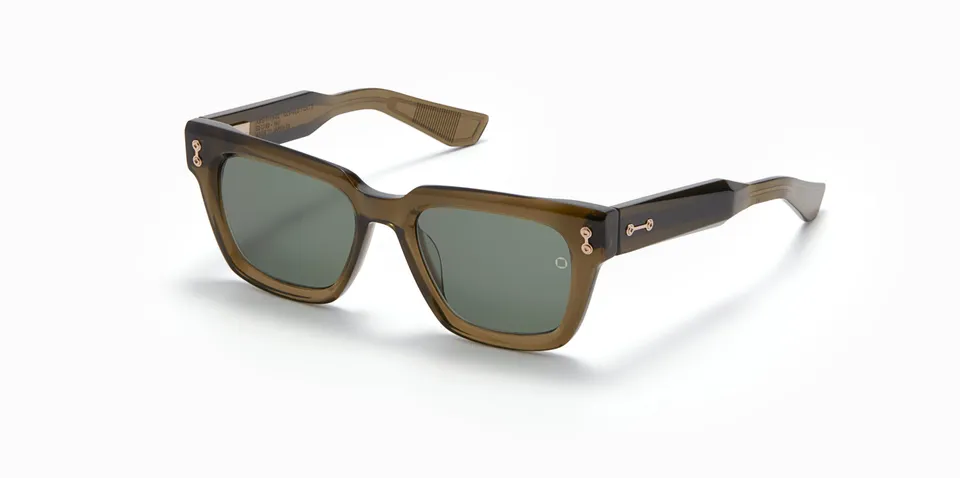 Akoni Horizon Pyxis occhiali da sole verde acetato