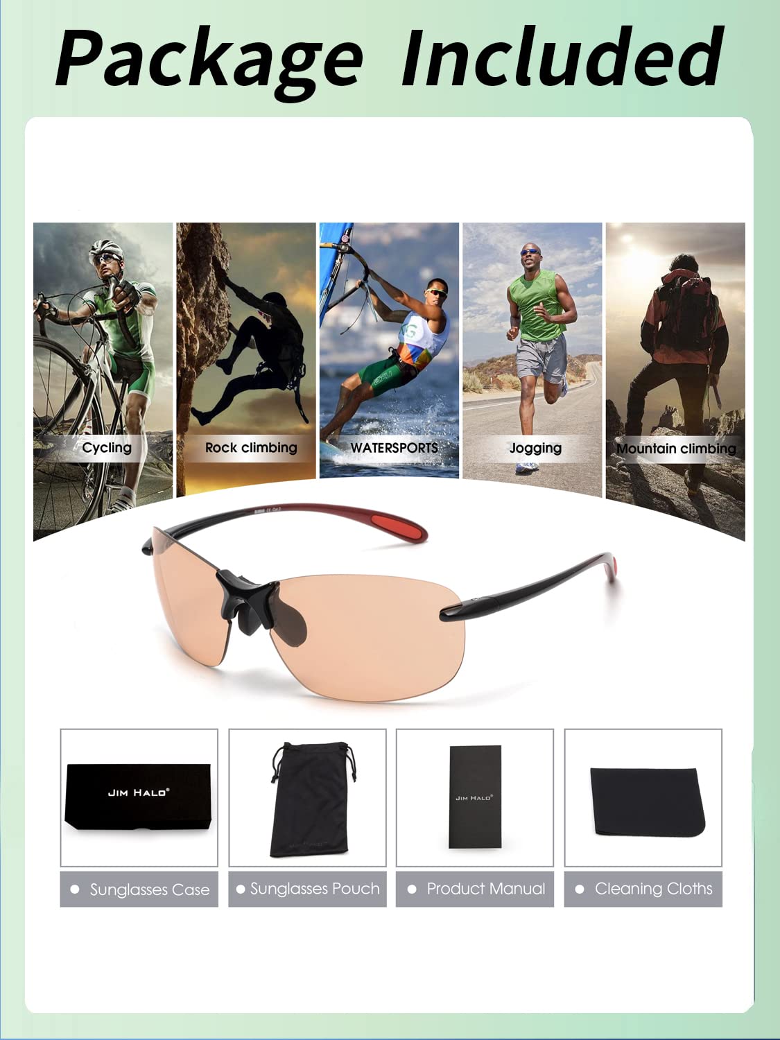 Glindar TR90 Pilot occhiali da sole sportivi uomo donna