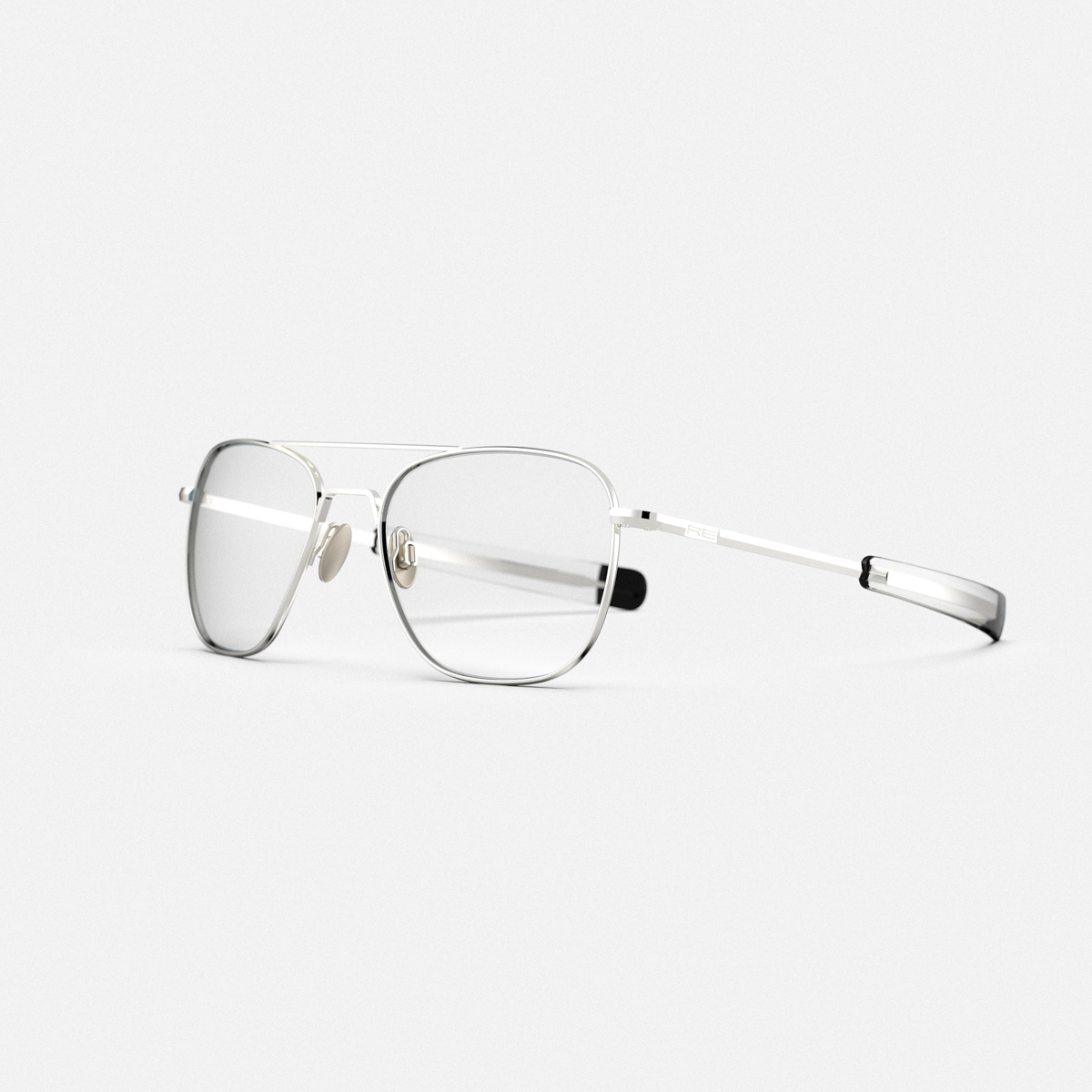 Randolph Aviator White Gold Clear occhiali da vista