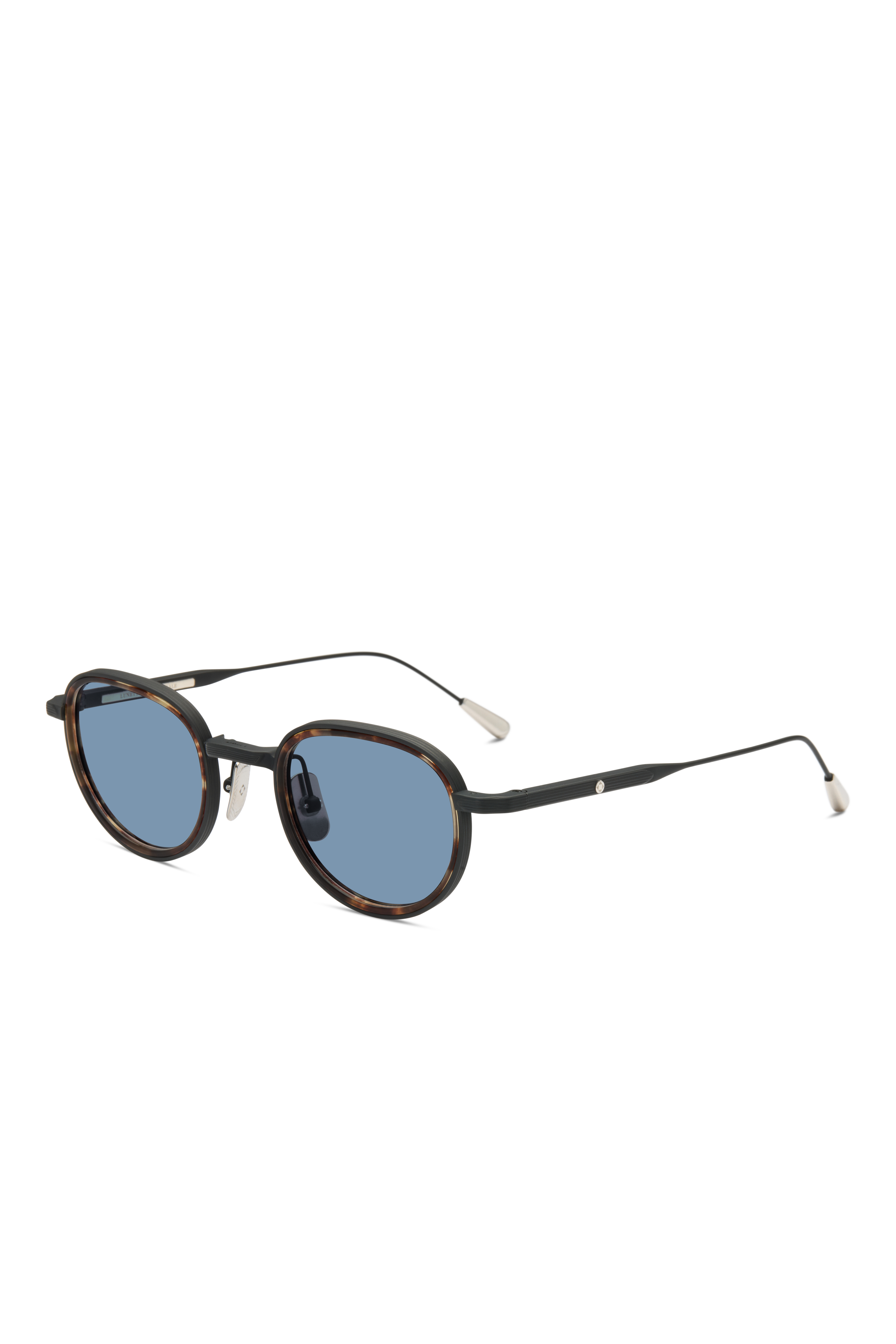 Lunetterie Generale Panache occhiali sole nero blu titanio