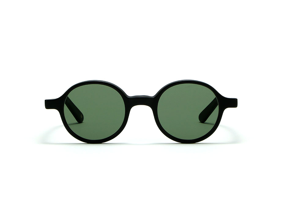 L.G.R Reunion occhiali da sole nero opaco lente verde
