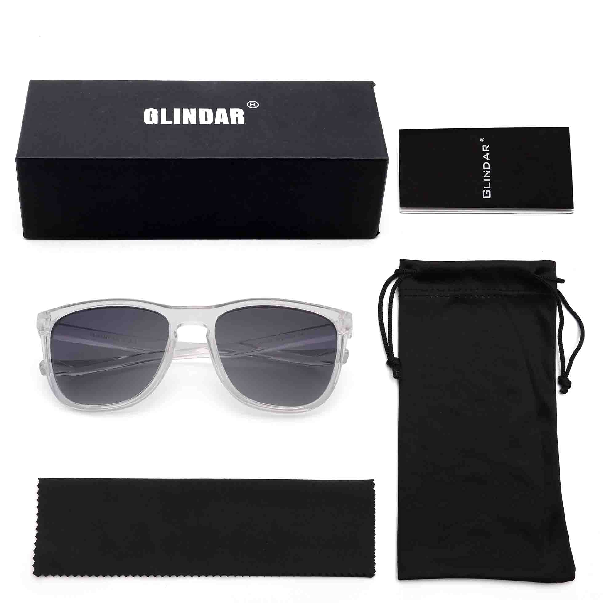 Glindar Occhiali da Sole Polarizzati Quadrati Retro Unisex