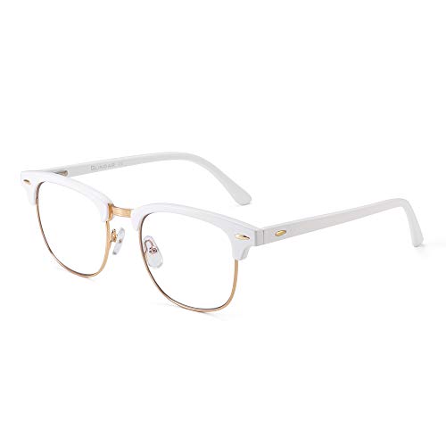 Glindar Retro Classico Browline occhiali luce blu computer