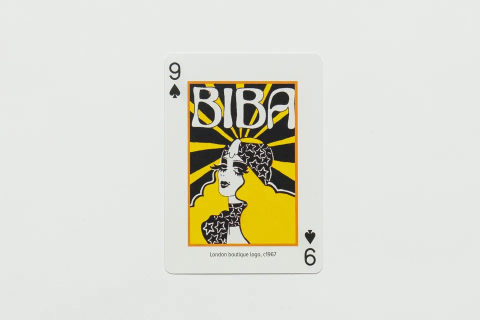 Biba London Boutique Logo Playing Card carta da gioco