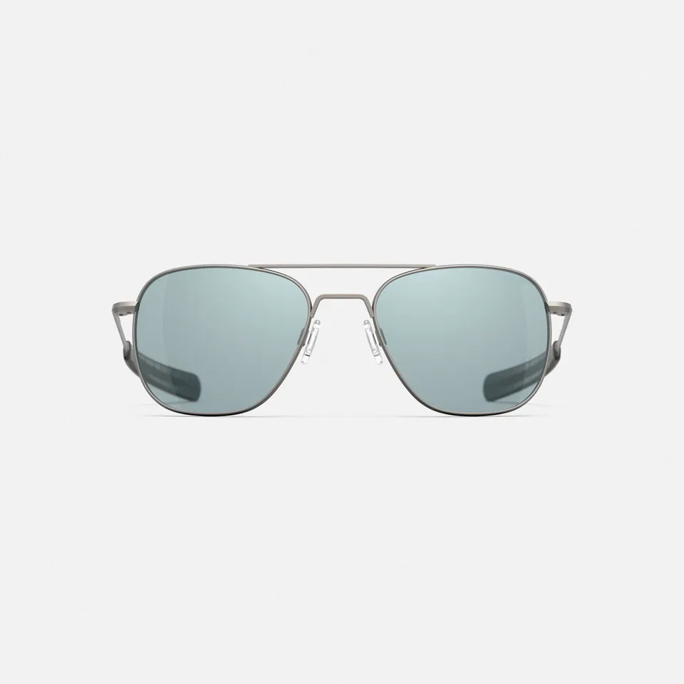 Randolph Aviator Satin Gunmetal occhiali da sole 55mm blu