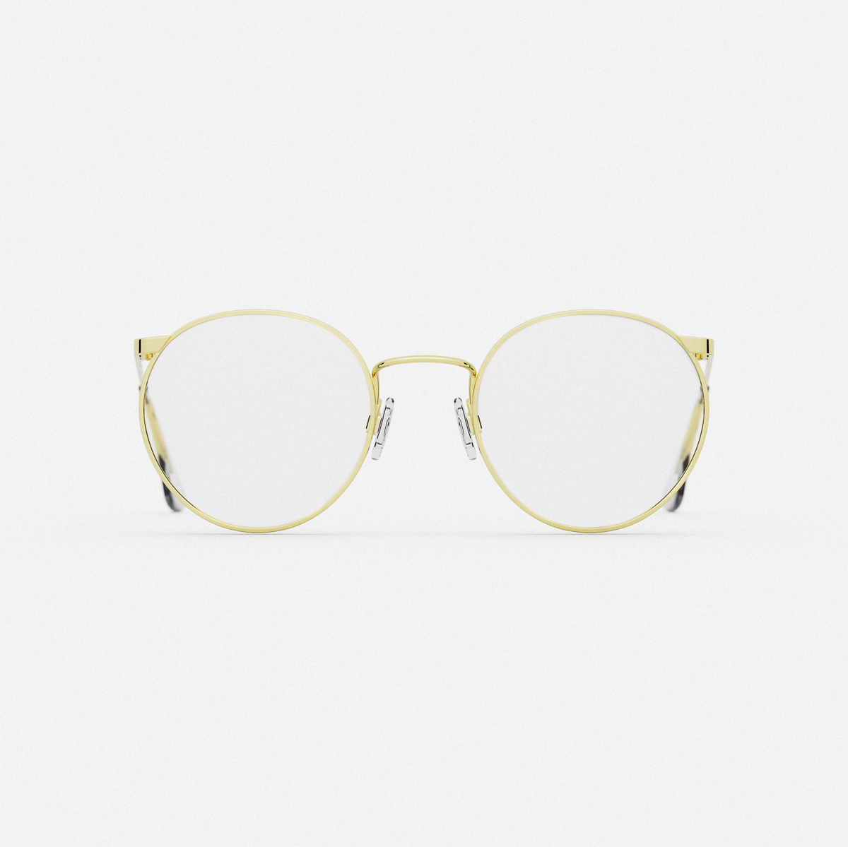 Randolph P3 23k Gold Clear occhiali da vista graduati tondi