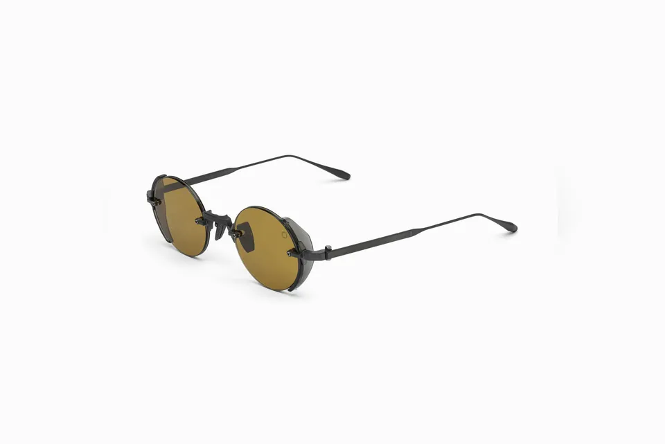 Akoni Horizon Jupiter occhiali da sole Black Iron acetato