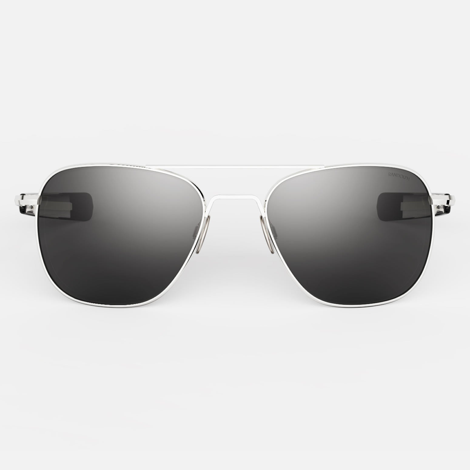 Randolph Aviator 23k White Gold American Gray occhiali da sole polarizzati