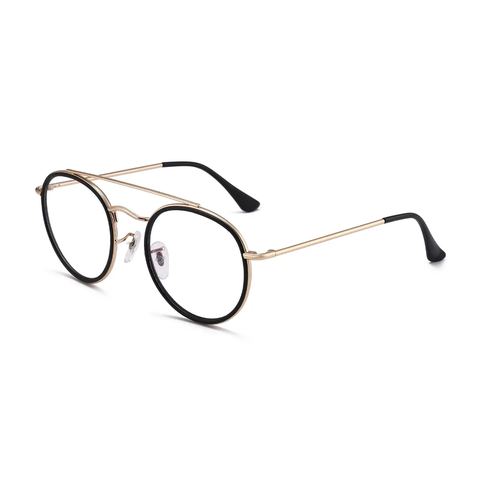 Glindar occhiali luce blu rotondi vintage doppio ponte donna