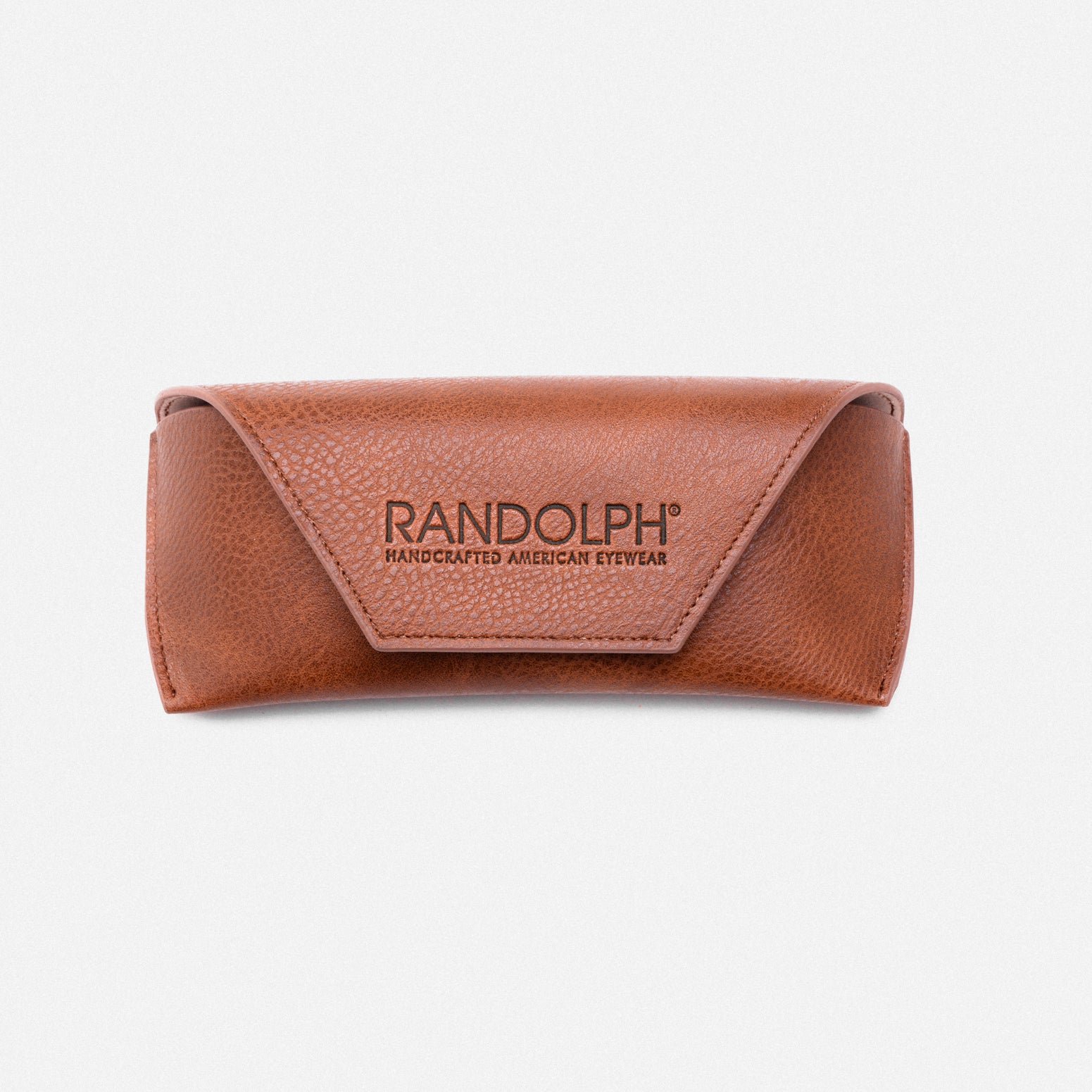 Randolph Travel custodia occhiali pelle tan