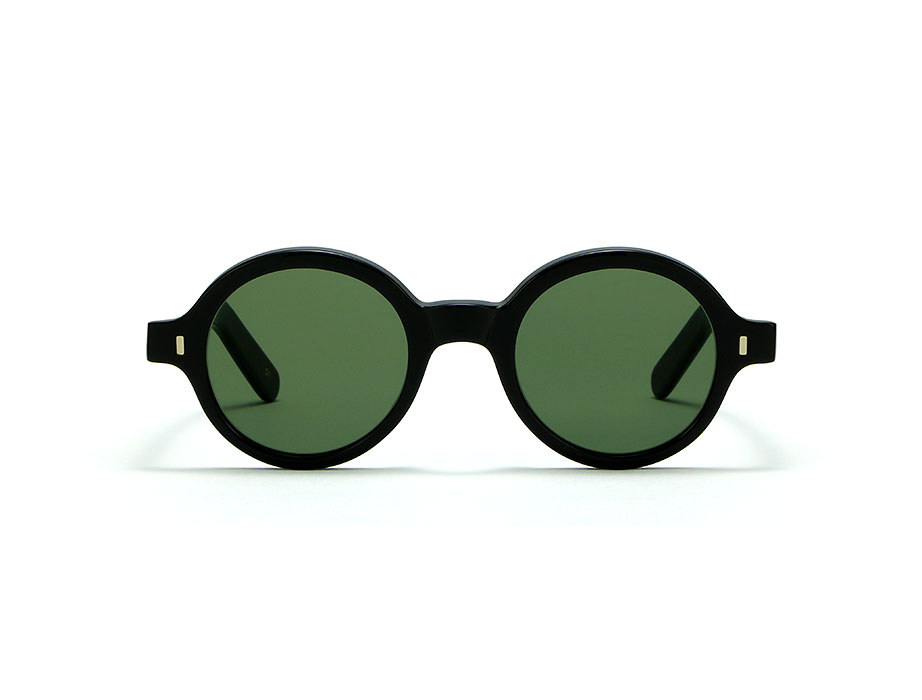 L.G.R Reunion Bold occhiali da sole nero lente verde
