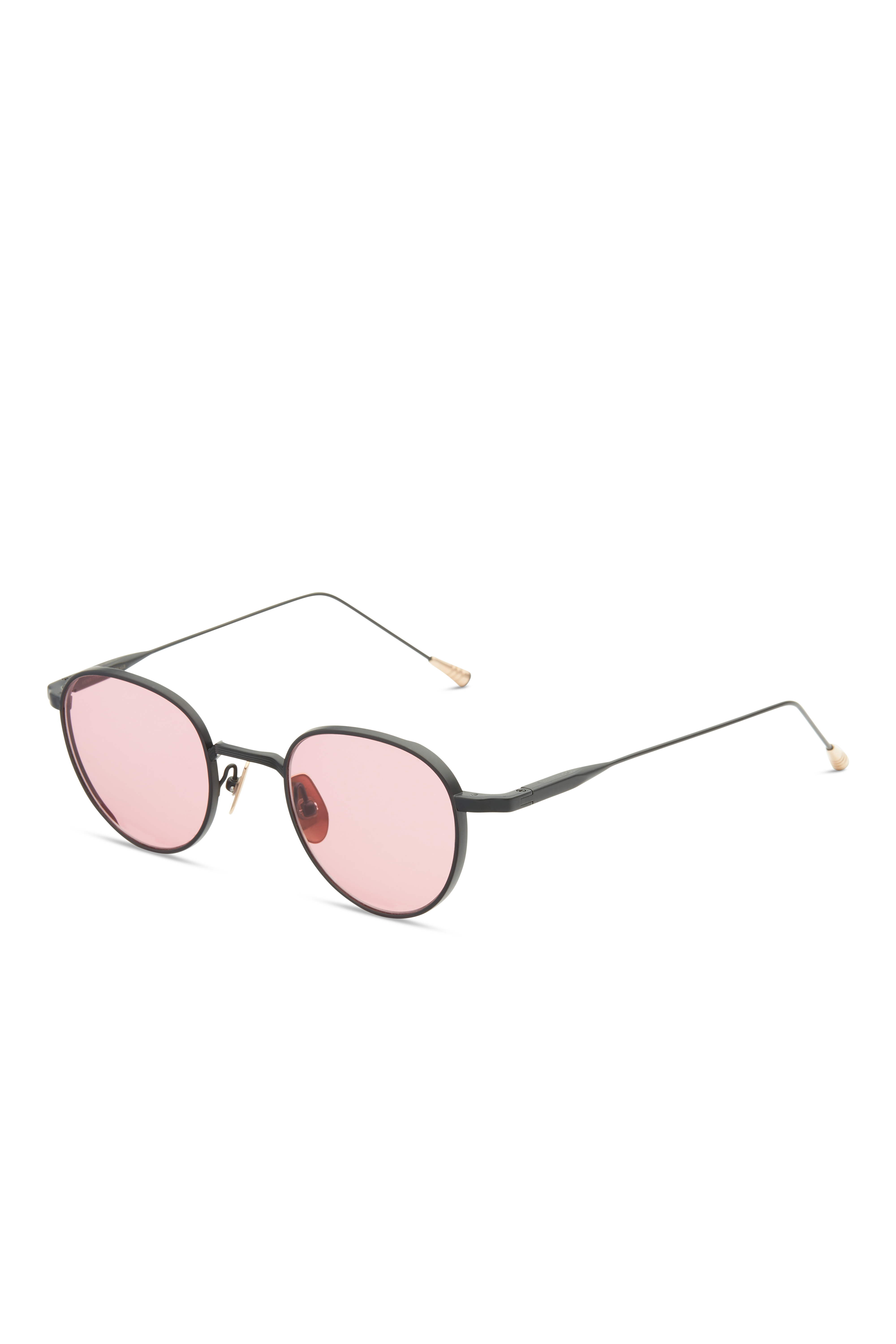 Lunetterie Générale Café Racer occhiali da sole nero grigio tondi