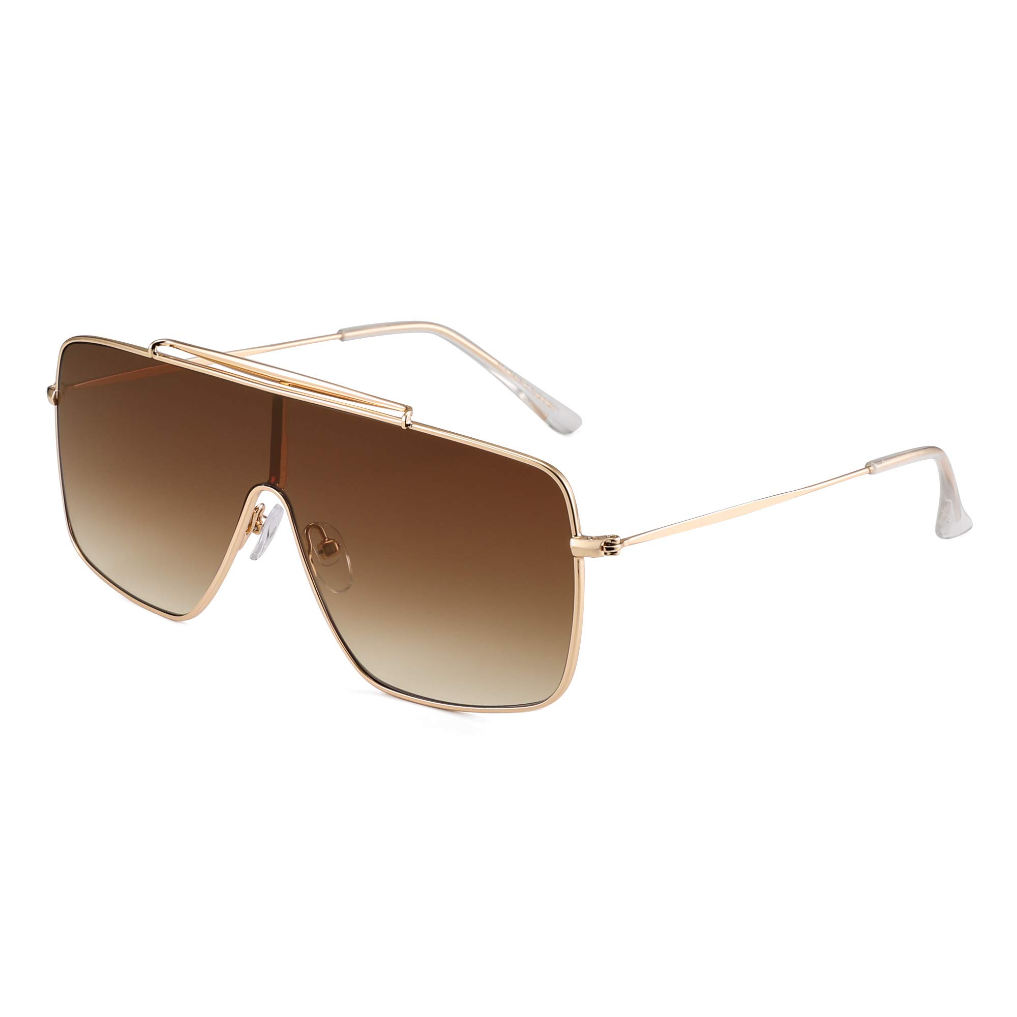 Glindar Scudo occhiali da sole oversize lente sfumata
