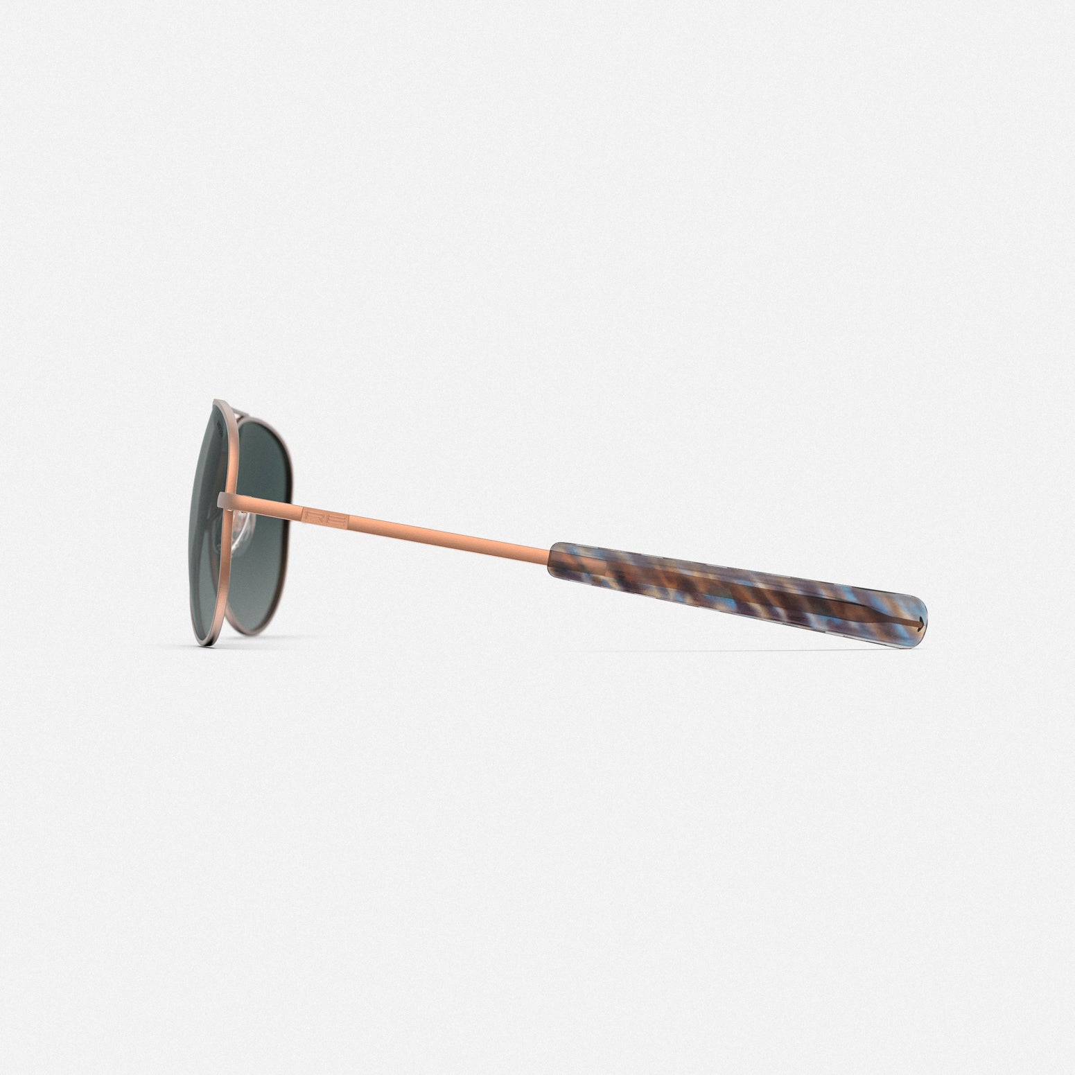 Randolph Concorde 22k Satin Rose Gold Slate occhiali da sole polarizzati