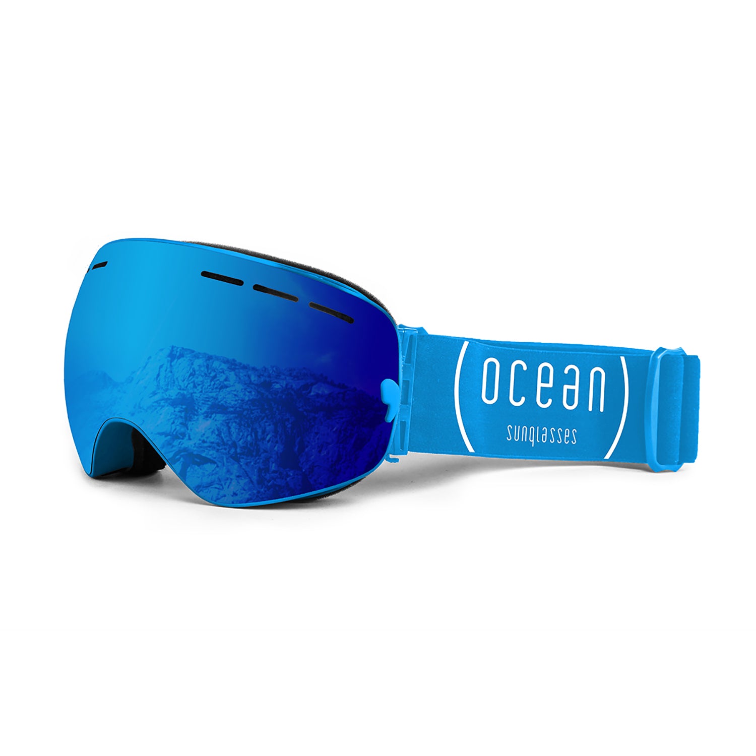Ocean Sunglasses Cervino maschera sci rosa lente blu specchiata