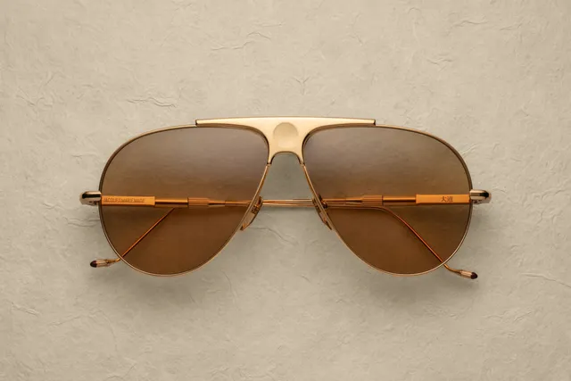 Jacques Marie Mage Daido Gold occhiali da sole 40-Gold seppia