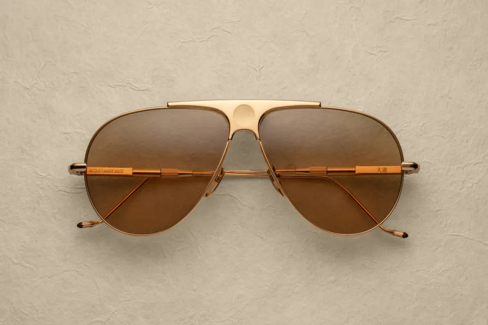 Jacques Marie Mage Daido Gold occhiali da sole 40-Gold seppia
