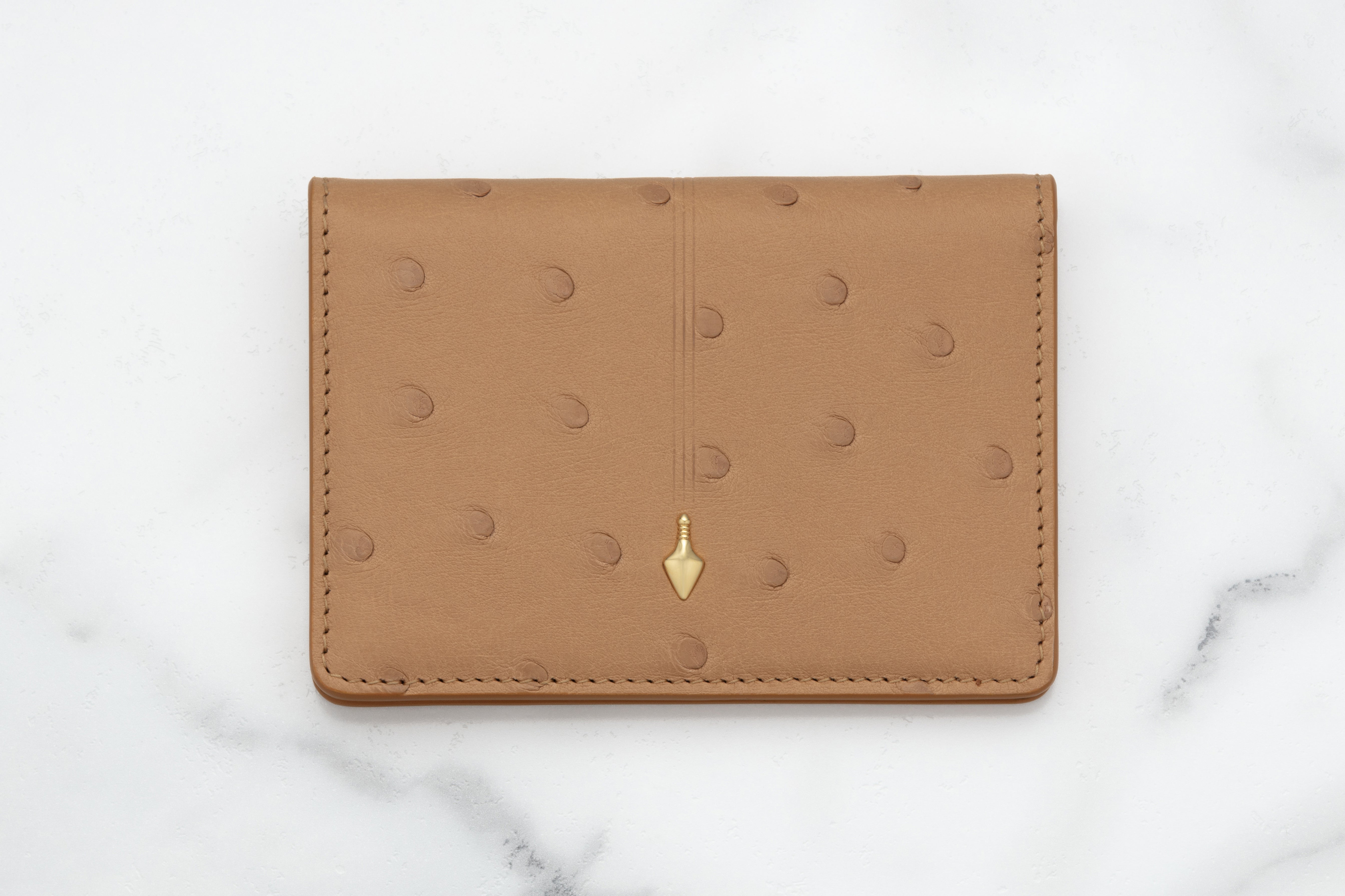 Jacques Marie Mage Cassandre portafoglio bifold Bordeaux Ostrich