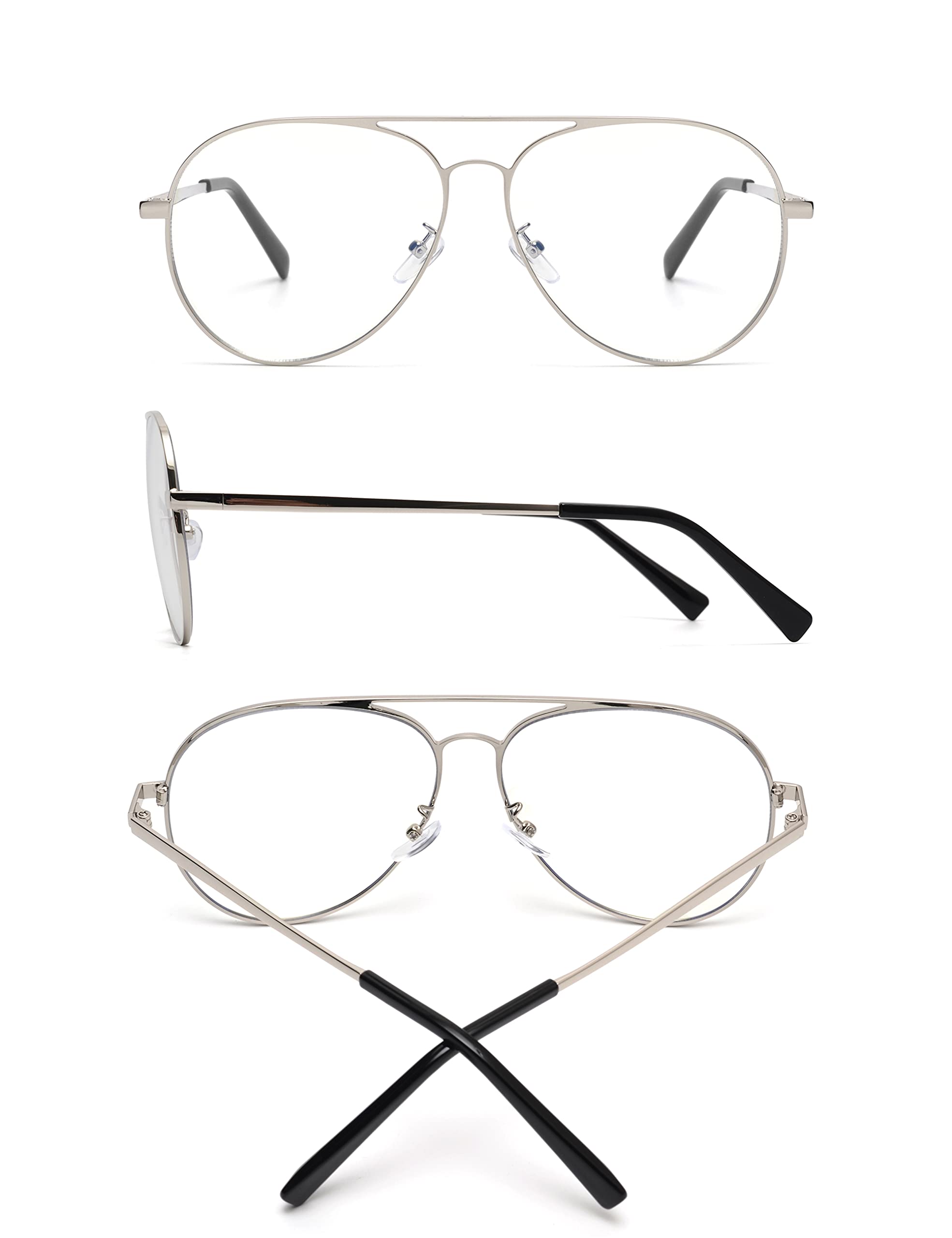 Glindar occhiali luce blu computer unisex metallo