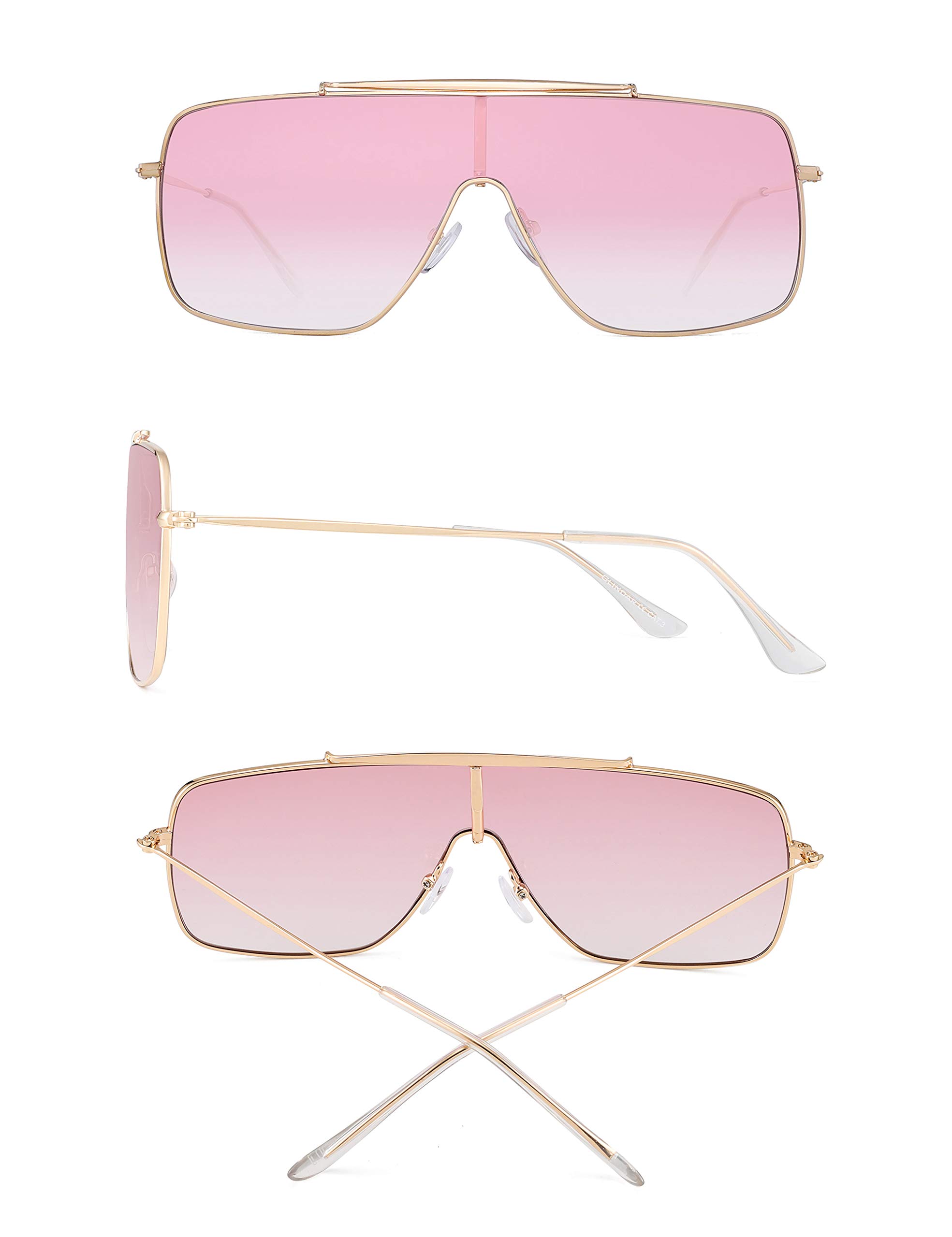 Glindar Scudo occhiali da sole monopezzo metallo donna