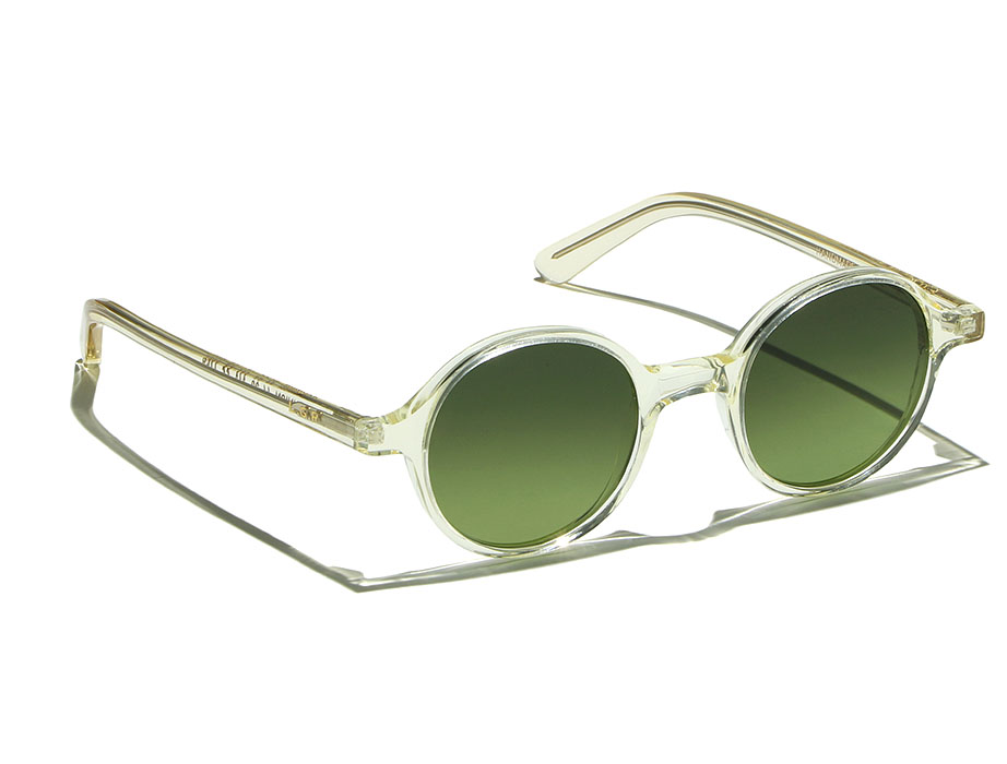 L.G.R Reunion occhiali da sole Champagne lente verde sfumata