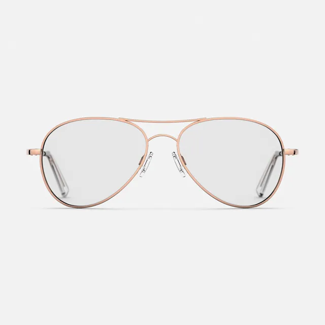 Randolph Amelia 22k Rose Gold Clear occhiali oro rosa 57mm