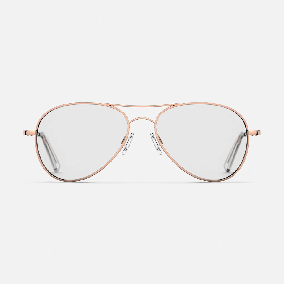 Randolph Amelia 22k Rose Gold Clear occhiali oro rosa 57mm