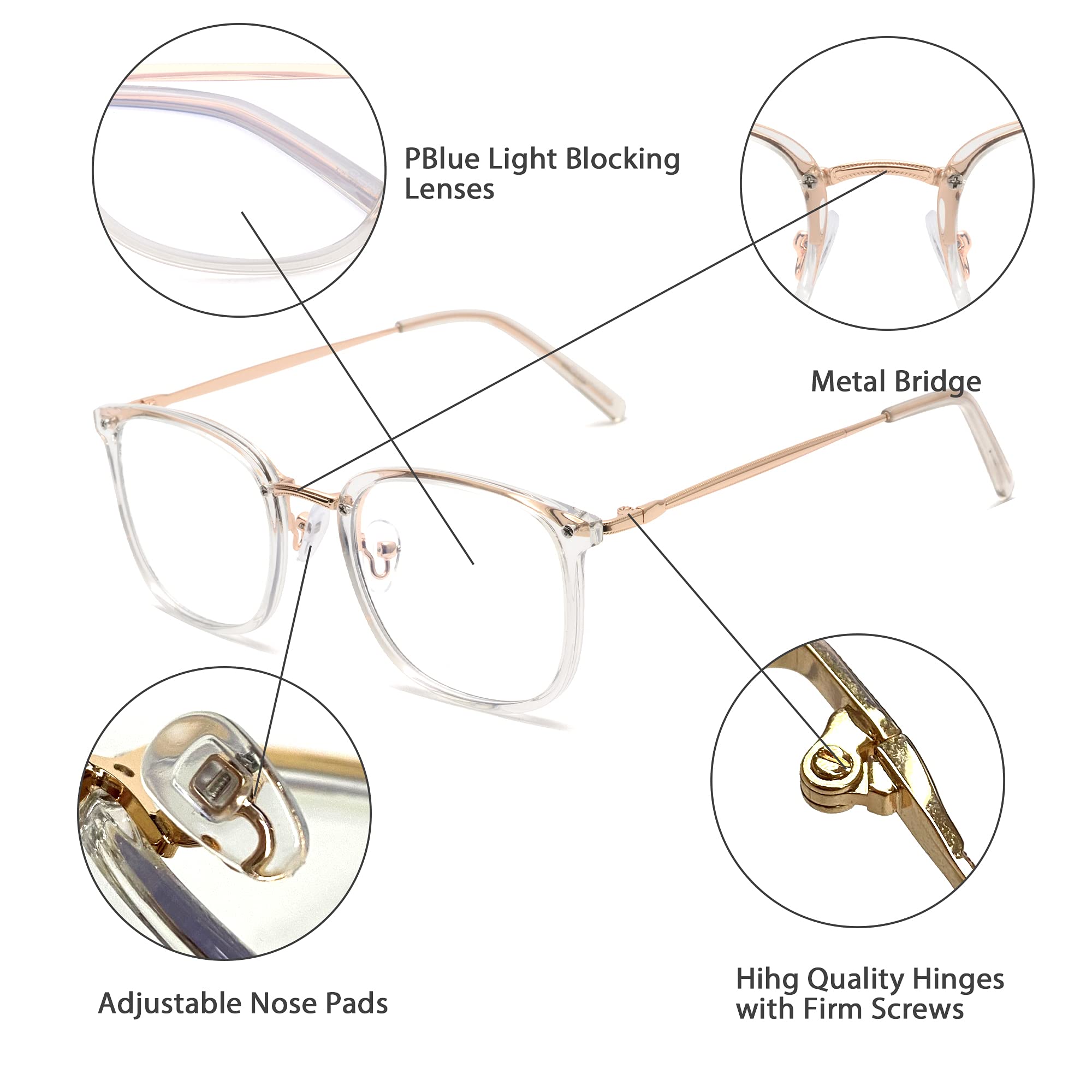 Glindar Quadrati Classici occhiali da sole unisex UV400