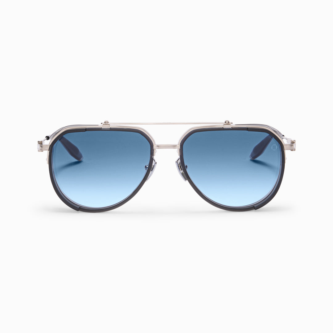 Akoni Horizon Echo occhiali da sole brushed silver aviator