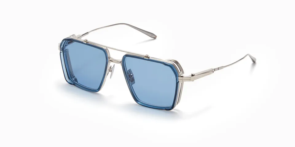 Akoni Horizon Tiros occhiali da sole Brushed Silver aviatore