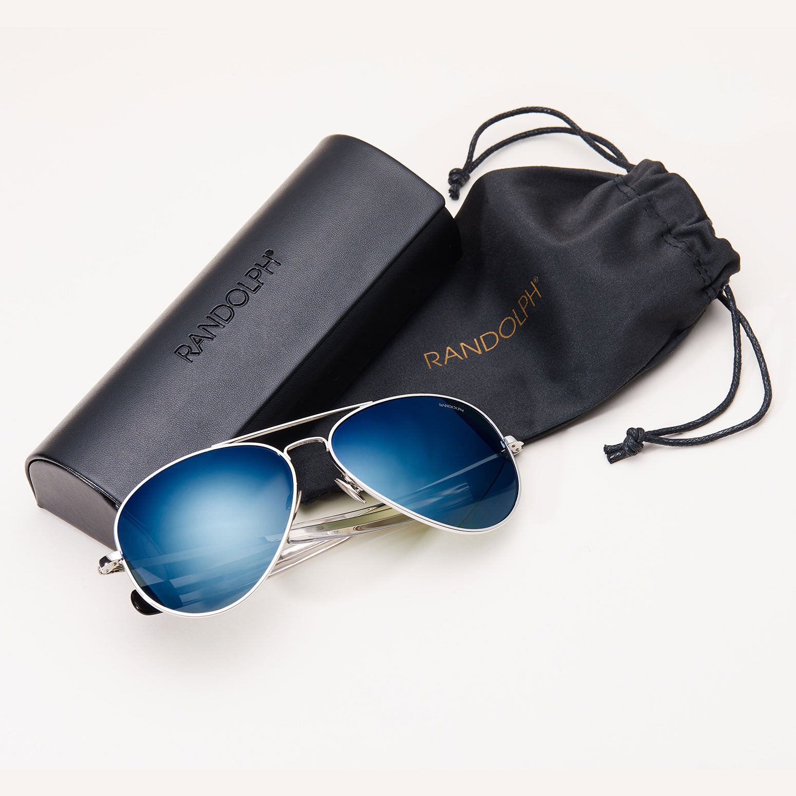 Randolph Concorde 23k White Gold Cobalt occhiali da sole blu