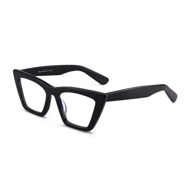 Glindar occhiali luce blu cat eye neri in acetato