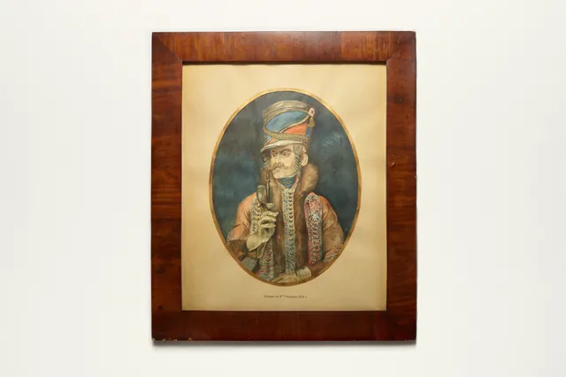 Jacques Marie Mage Hussard quadro acquerello militare