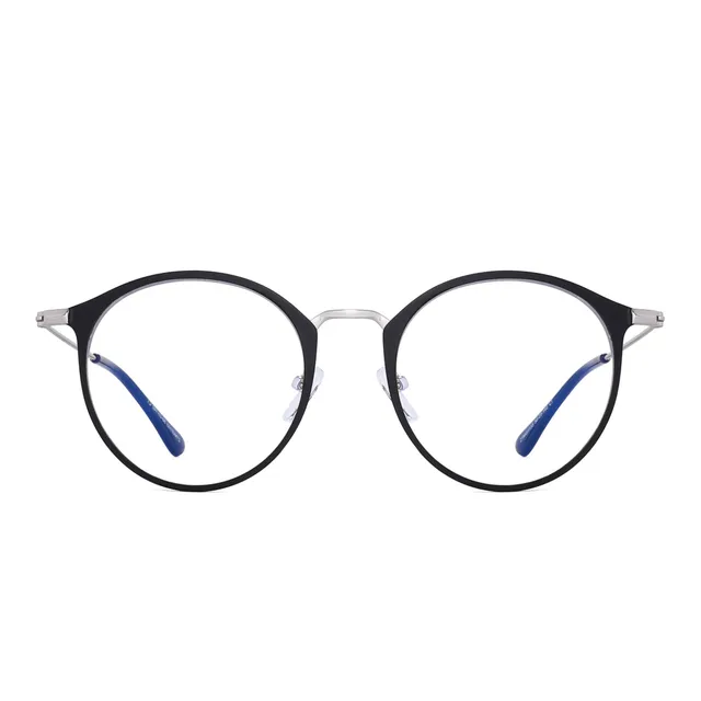 Glindar occhiali luce blu rotondi metallo unisex