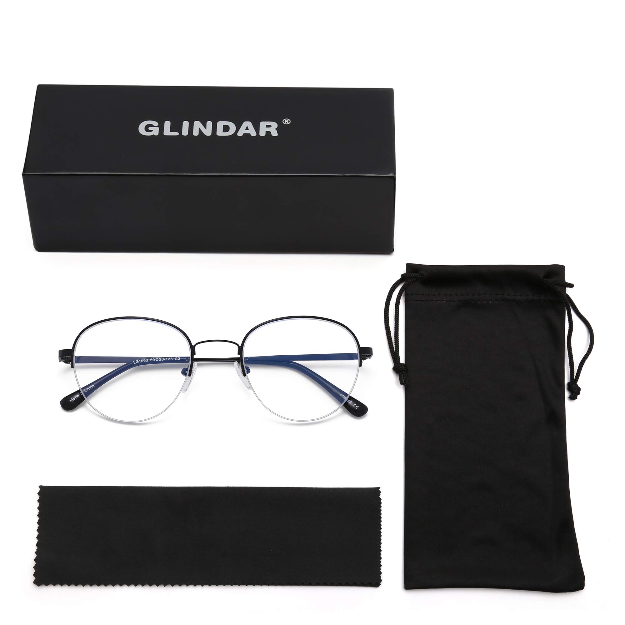 Glindar Rotondi occhiali anti luce blu computer unisex rotondi