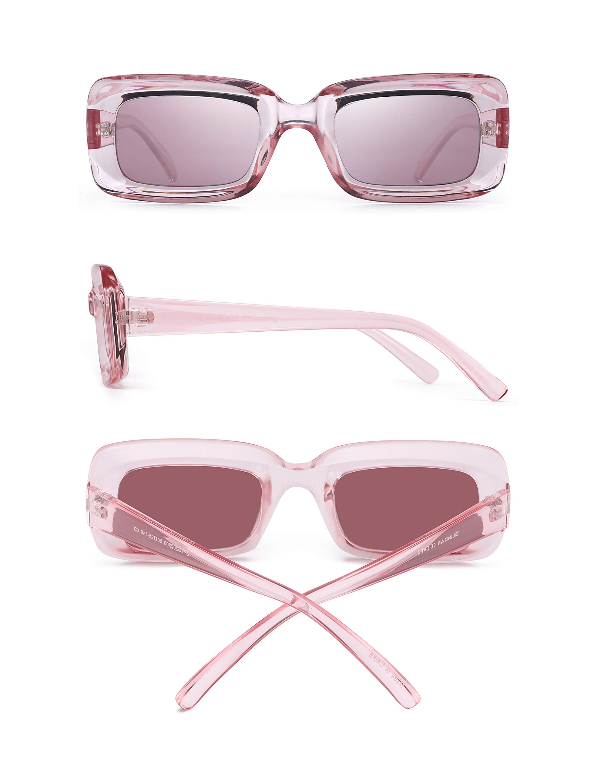 Glindar Quadrati occhiali da sole donna UV400 retro