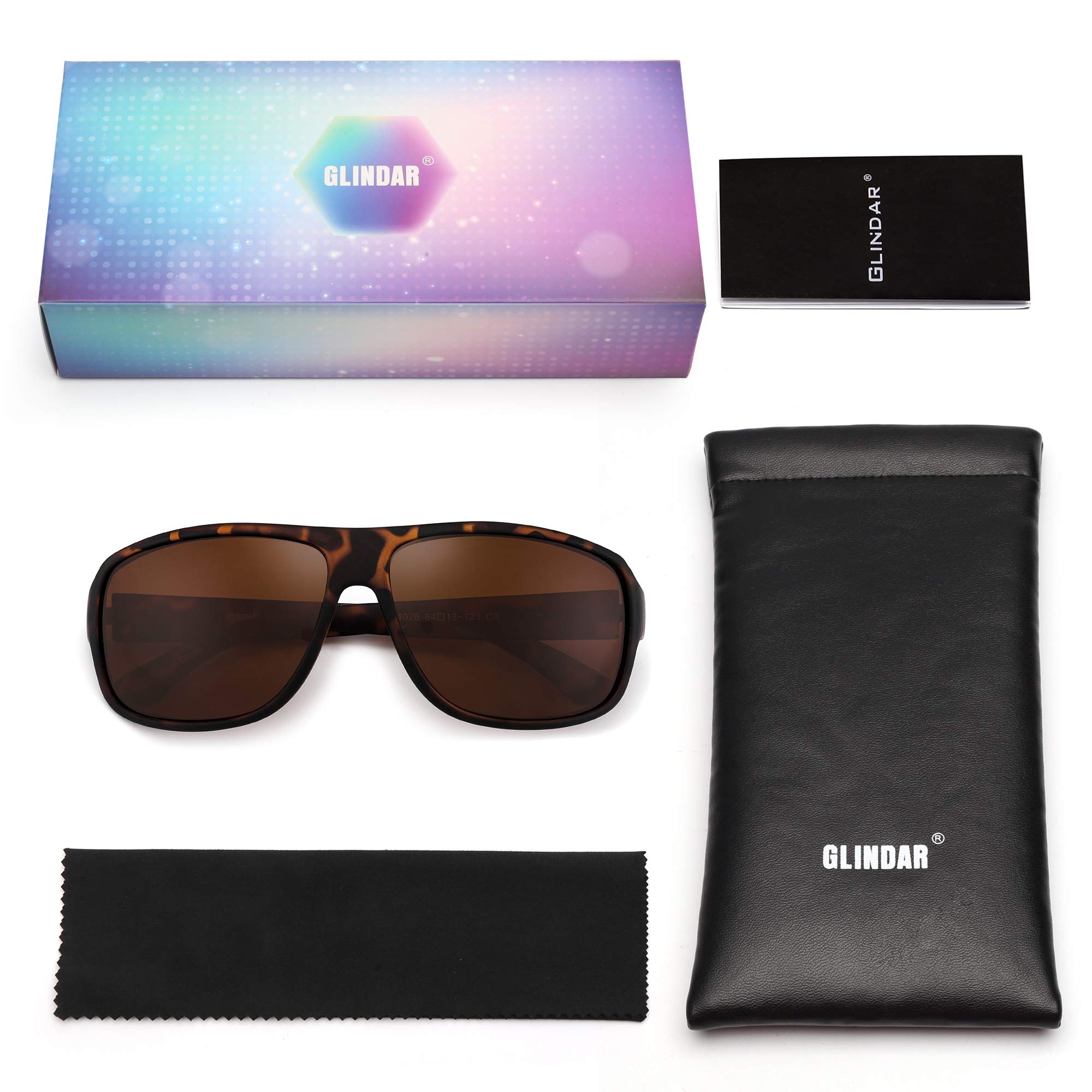 Glindar occhiali da sole polarizzati sportivi unisex