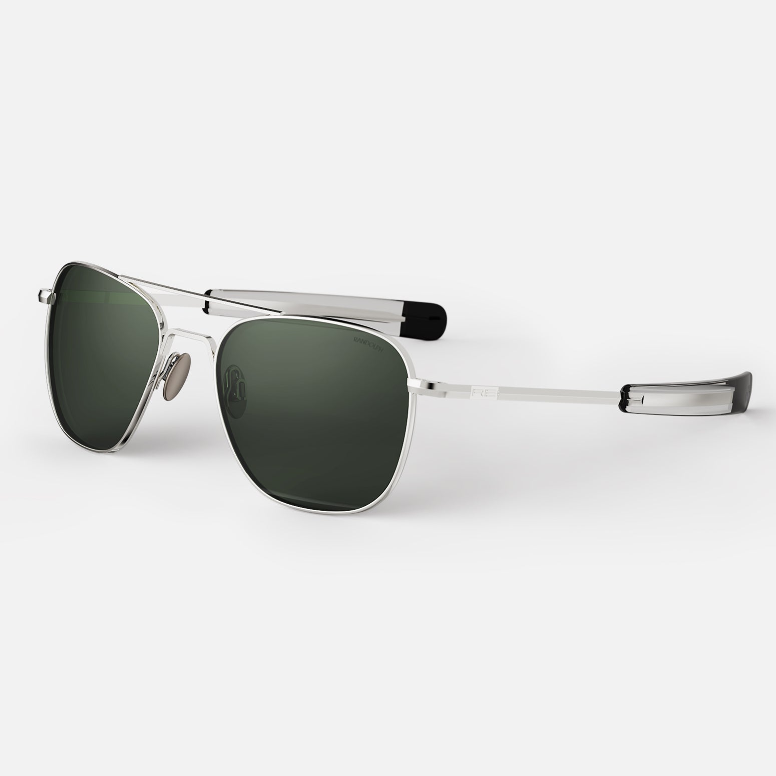 Randolph Aviator 23k White Gold AGX occhiali da sole 55mm