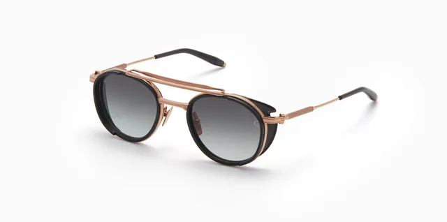 Akoni Horizon Skymapper occhiali da sole Rose Gold rotondi
