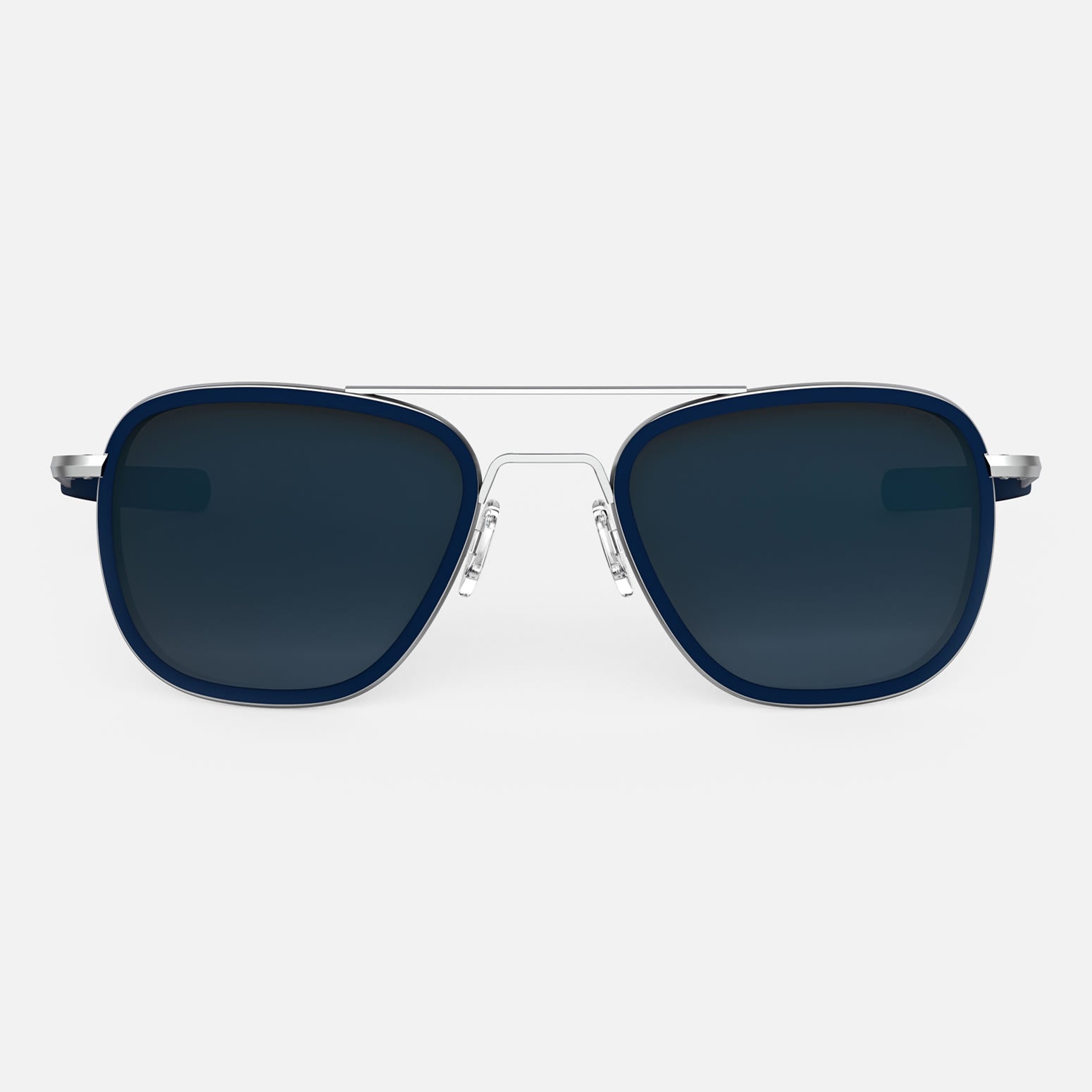 Randolph Aviator Fusion Matte Chrome Blue Sapphire occhiali da sole 55mm